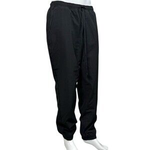 Gerry Jogger Windbreaker Pants Womans Large Black Fleeced Lined Active Hike New
